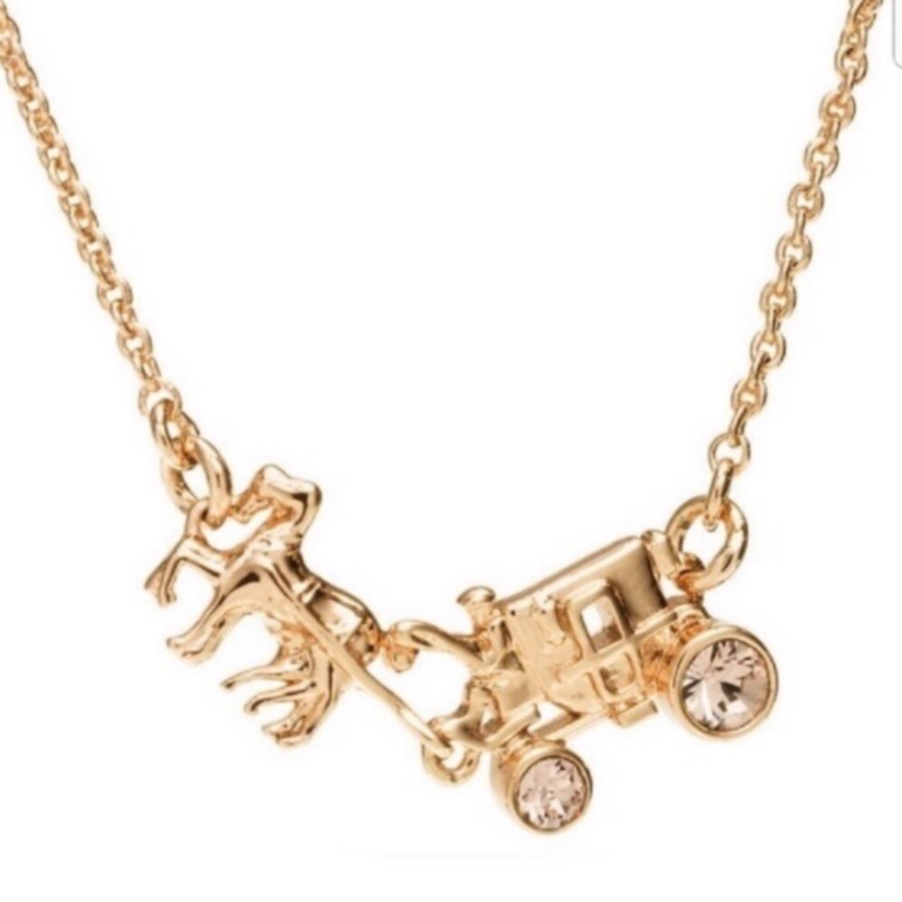 Coach rose gold necklace